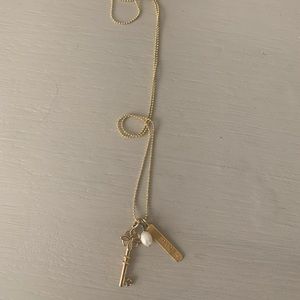 Gold Stella and Dot Charm Necklace